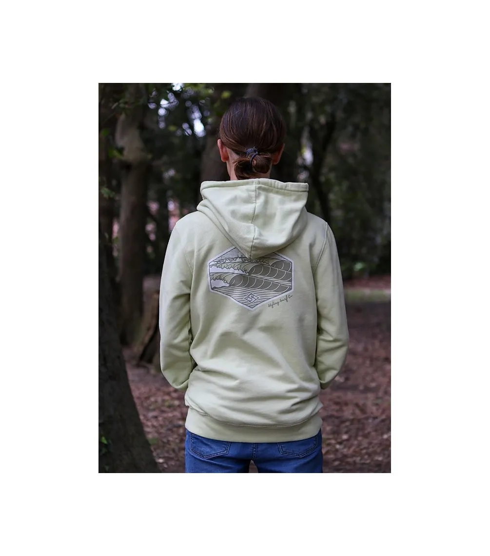 SUDADERA STYLING LINES  VERDED TE