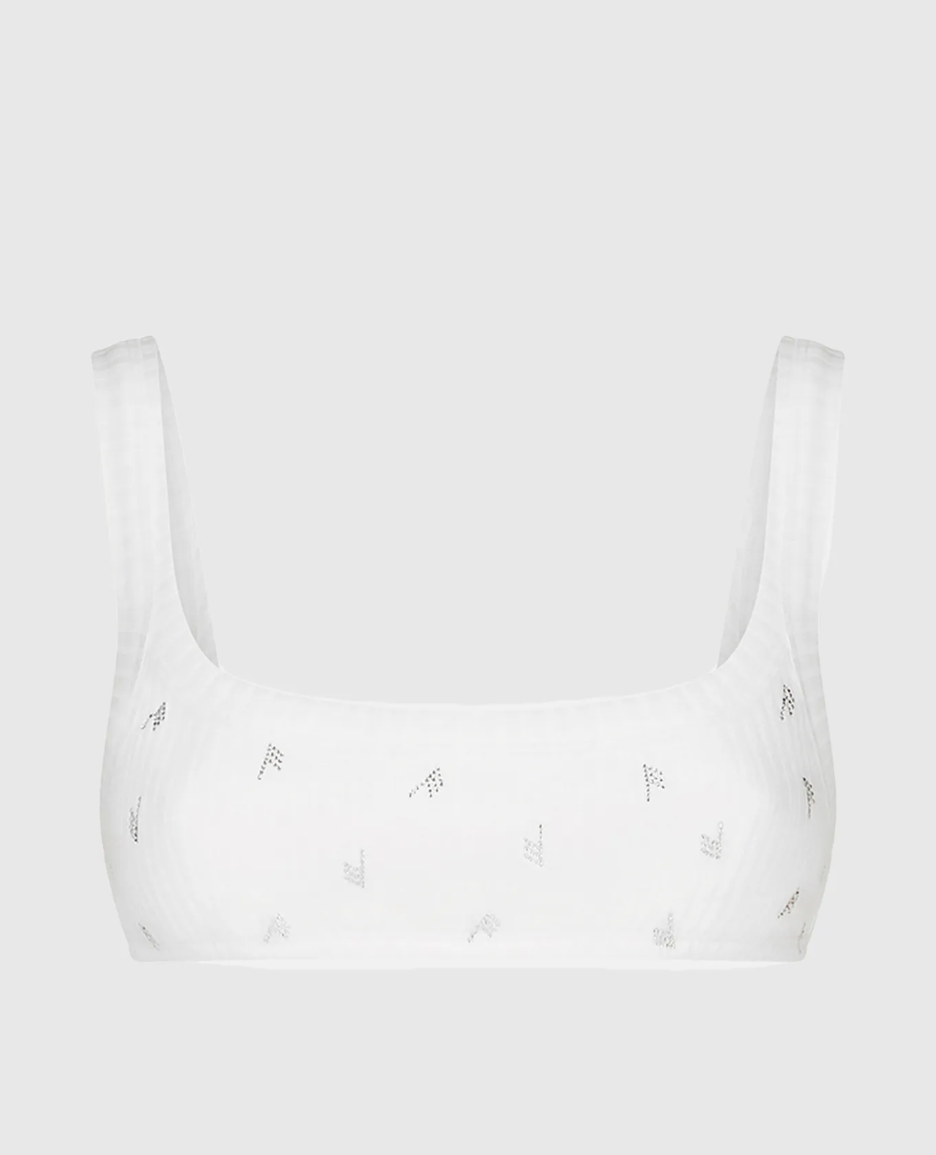The Attico White top with crystals