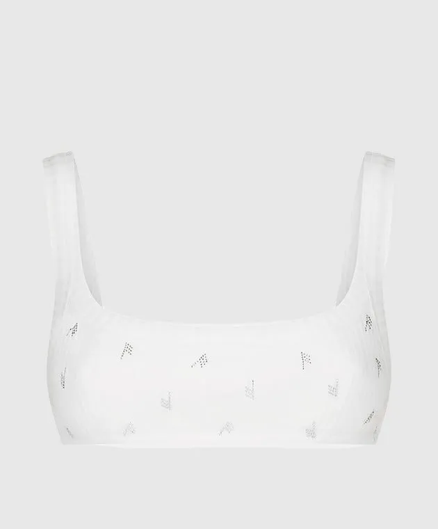 The Attico White top with crystals