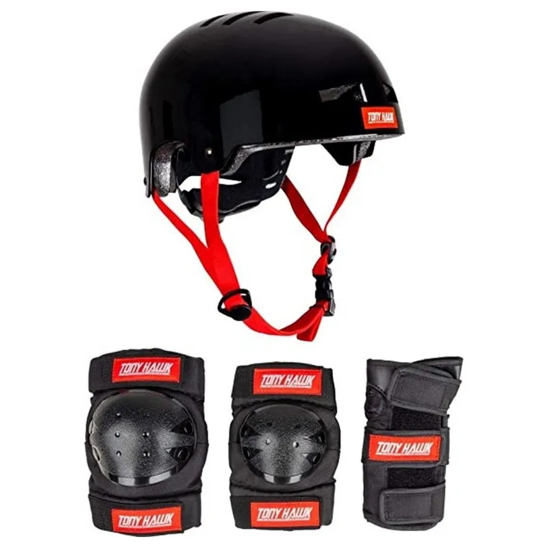 TONY HAWK PROTECTIVE SET HELMET & PADSET 48 YEARS CASCO Y PROTECCIONES