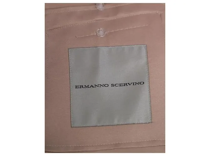 Top asimétrico Ermanno Scervino de seda beige Castaño 