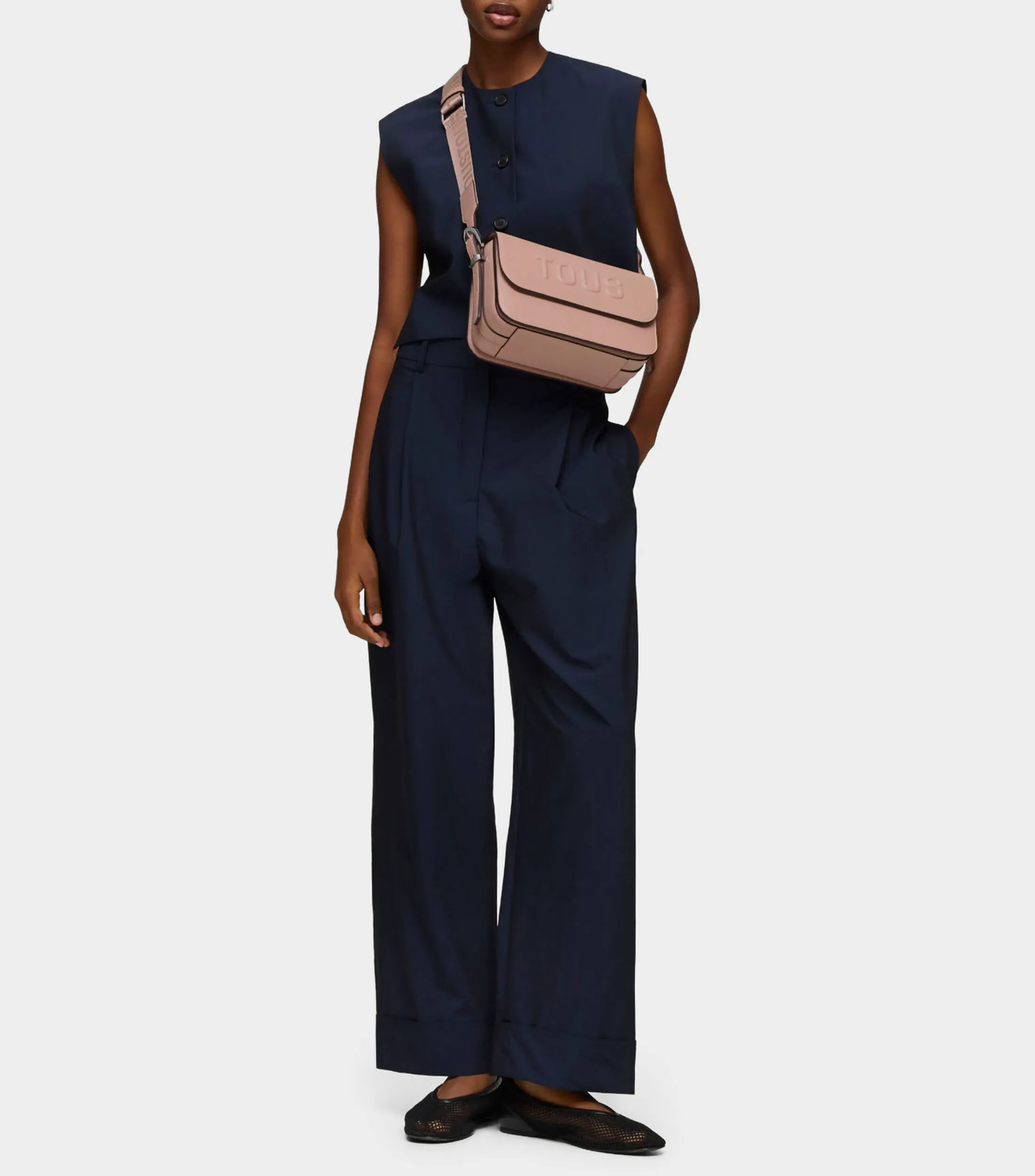 Tous Bolso crossbody café Brenda con logotipo Mujer