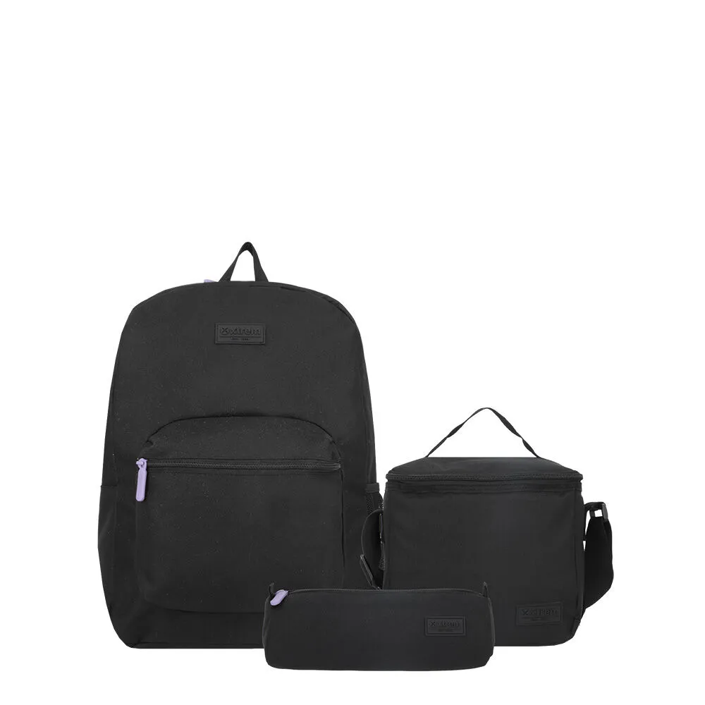 Triple Pack 5XT Mochila Niña Xtrem Negro/Lila
