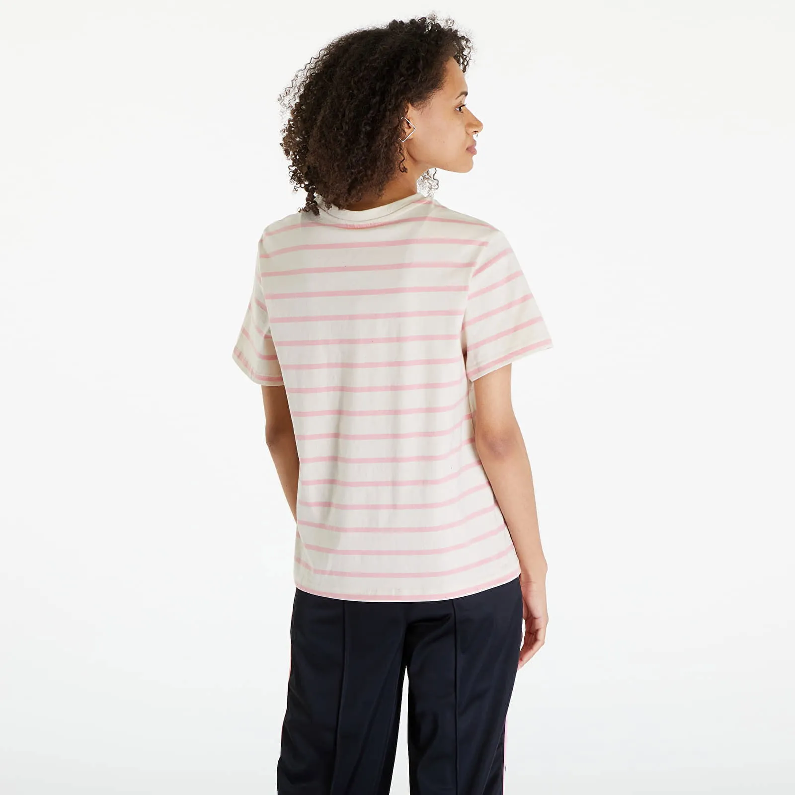 Urban Classics Ladies Striped Boxy Tee Lemonadepink/ Whitesand