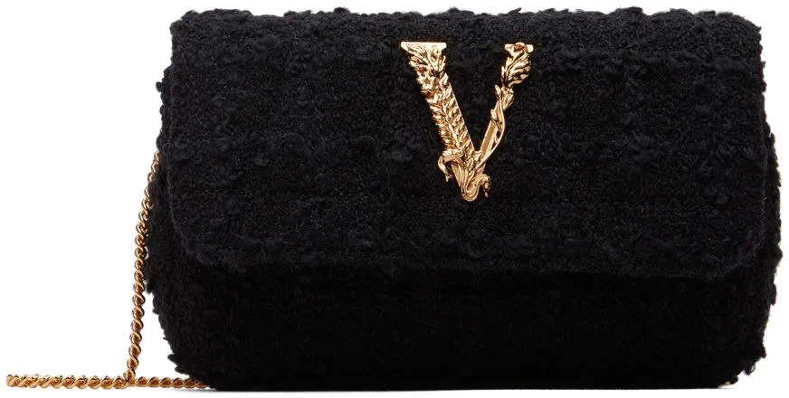 Versace Black Mini Logo Bag