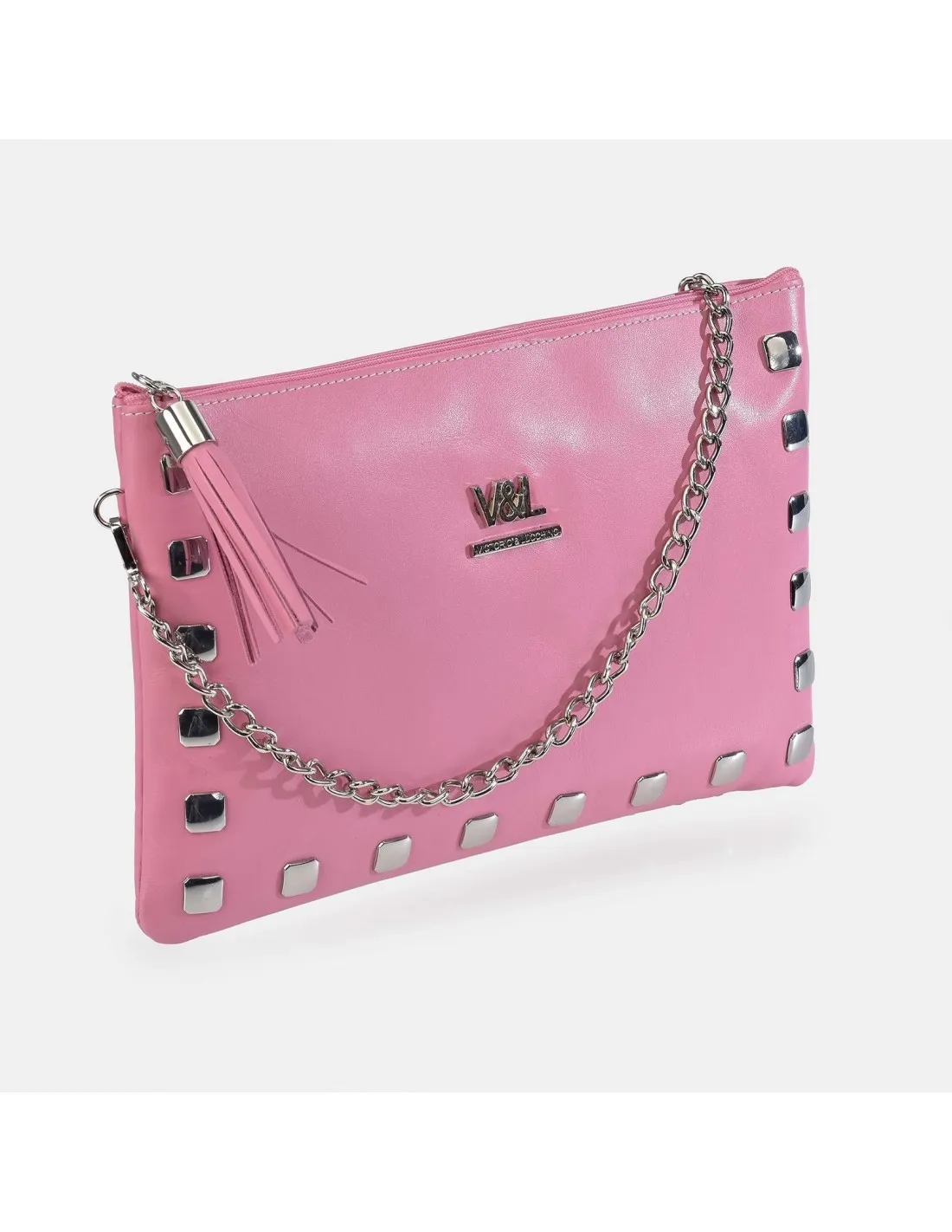 Victorio & Lucchino bolso de mano grande en piel con tachas y bandolera