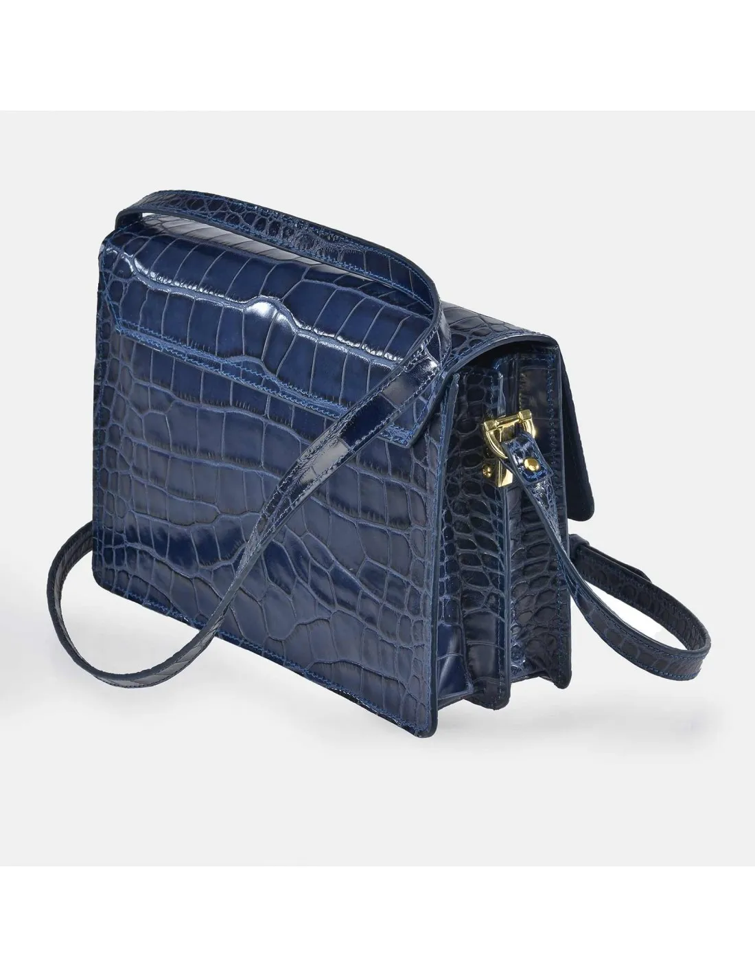 YANKO bolso bandolera grande con solapa para mujer en piel grabado coco
