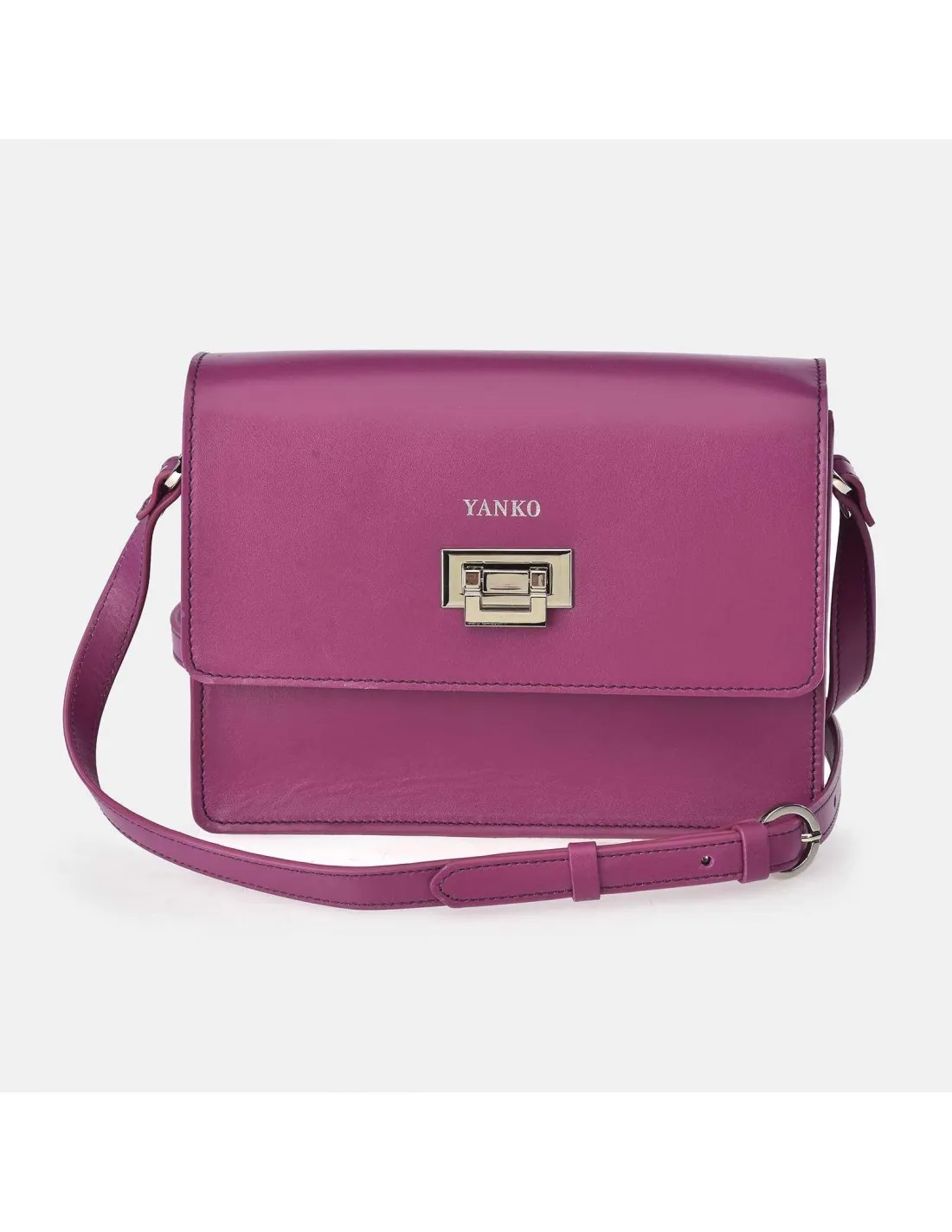 YANKO Bolso Bandolera solapa mujer piel lisa