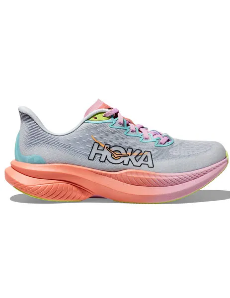 zapatilla running mujer Hoka MACH 6, gris/multicolor