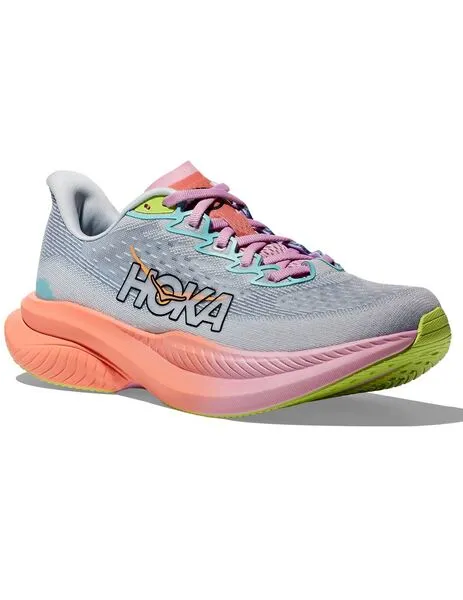 zapatilla running mujer Hoka MACH 6, gris/multicolor