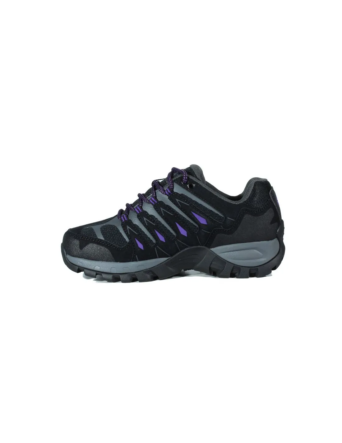 ZAPATILLAS DE MONTAñA HITEC CORZO LOW WATERPROOF BLACK/CHARCOAL/BERRY MUJER