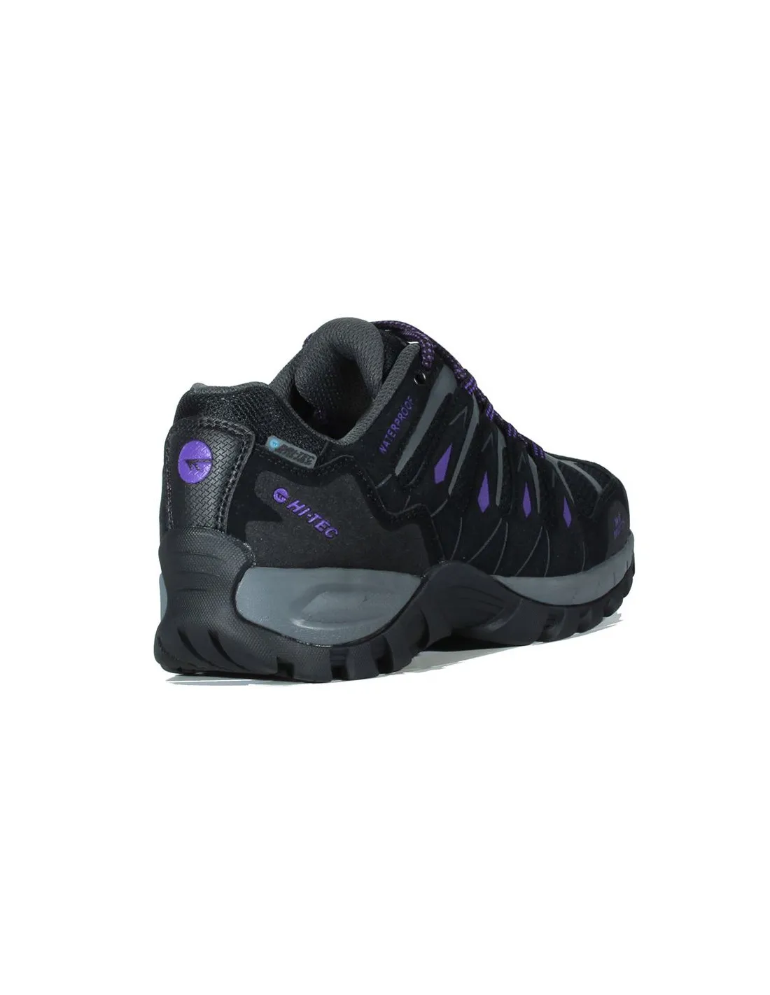 ZAPATILLAS DE MONTAñA HITEC CORZO LOW WATERPROOF BLACK/CHARCOAL/BERRY MUJER