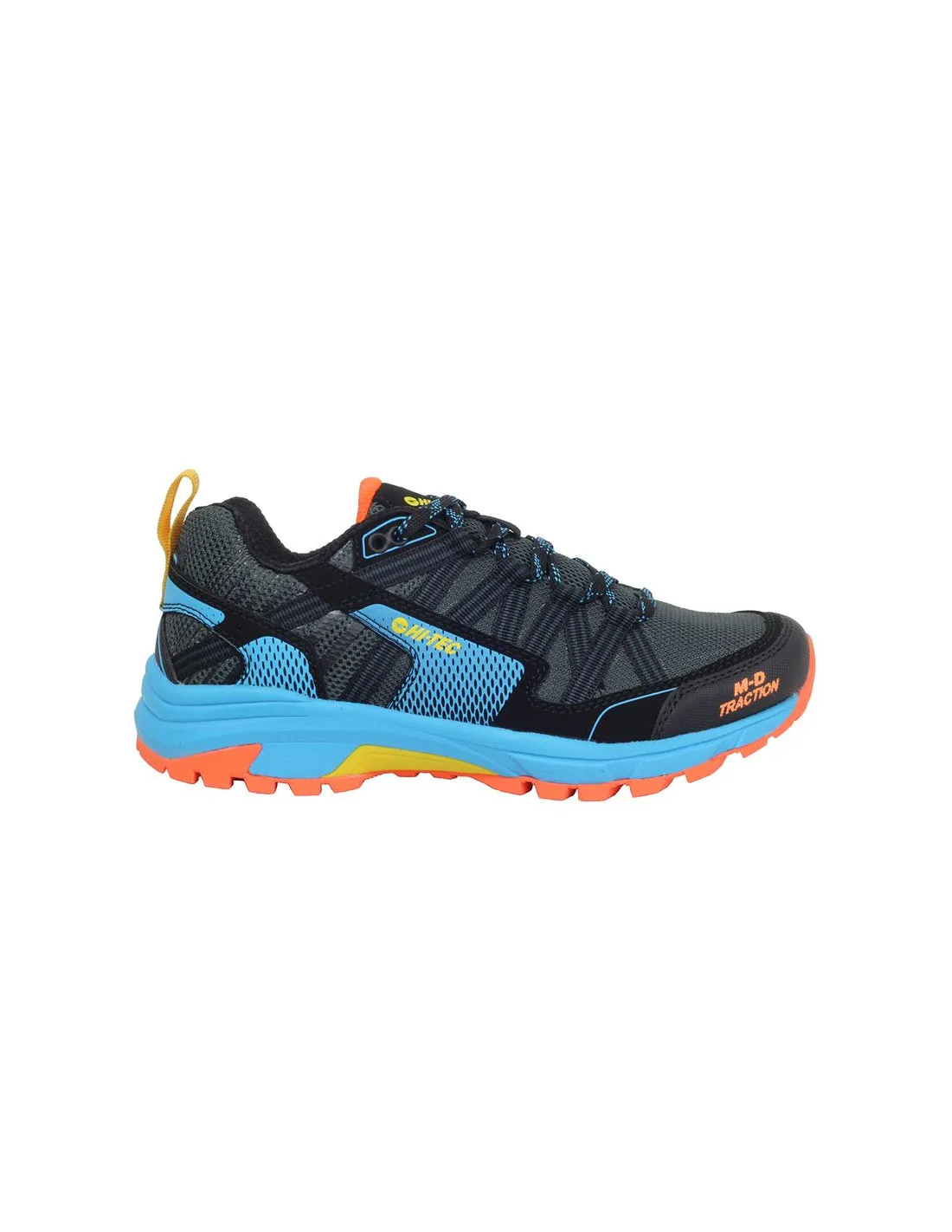ZAPATILLAS DE MONTAñA HITECH GRAVEL MUJER BLACK/SWEDISH BLUE/RED ORANGE