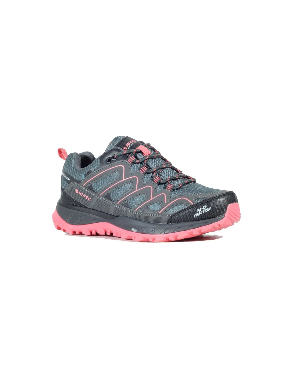 ZAPATILLAS DE MONTAñA HITECH LANDER LOW WP MUJER CHARCOAL/BLACK/GEORGIA PEACH
