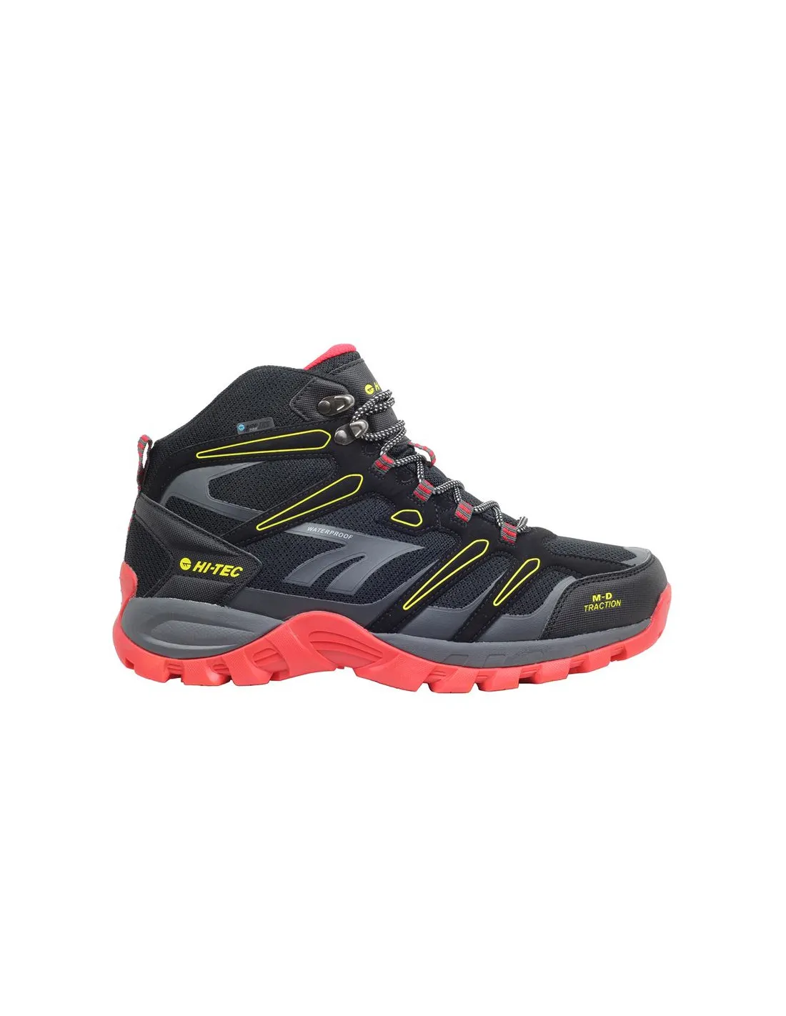 ZAPATILLAS DE MONTAñA HITECH MUFLON MID WP HOMBRE BLACK/MOLTEN LAVA/SPECTRA YELLOW