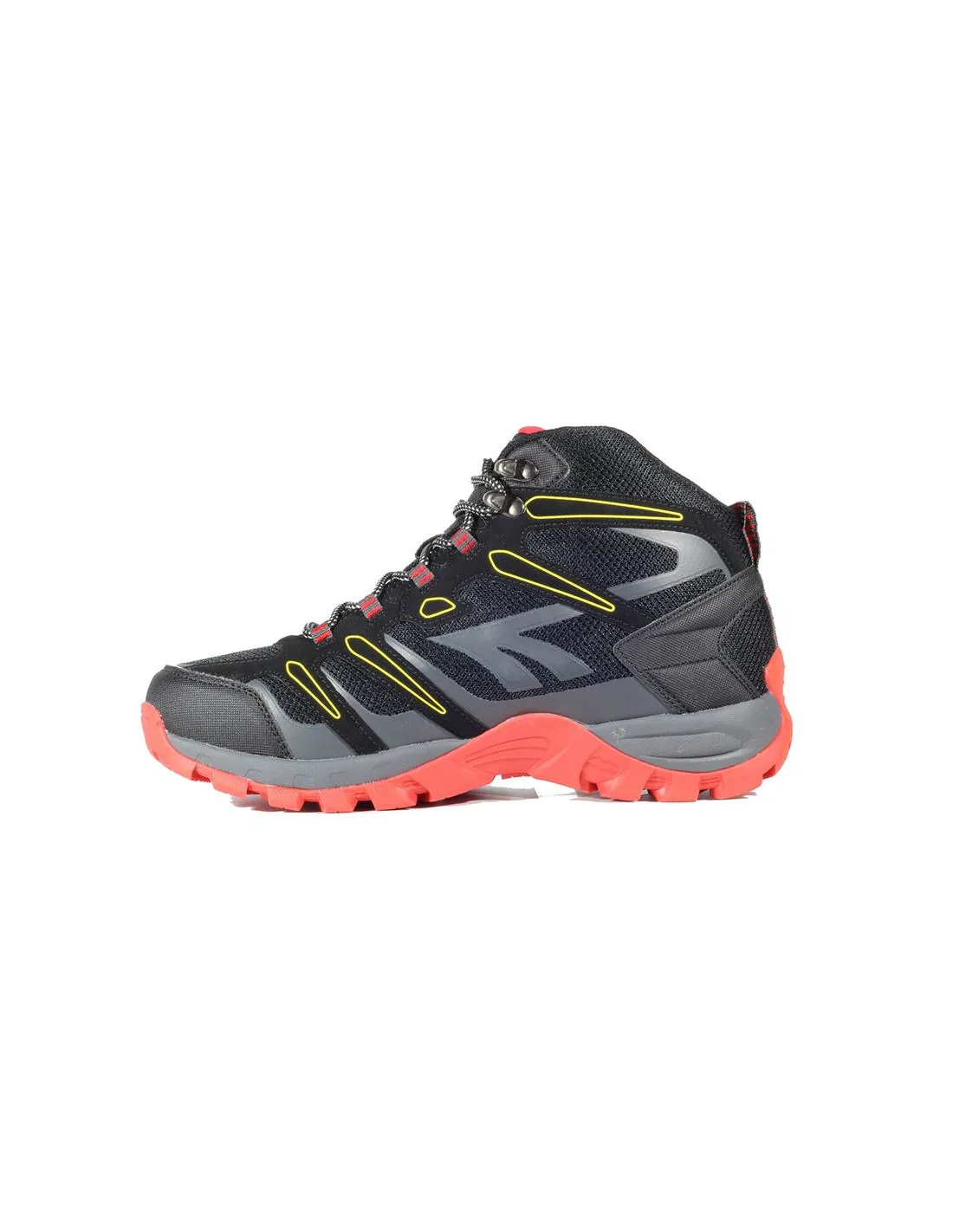 ZAPATILLAS DE MONTAñA HITECH MUFLON MID WP HOMBRE BLACK/MOLTEN LAVA/SPECTRA YELLOW