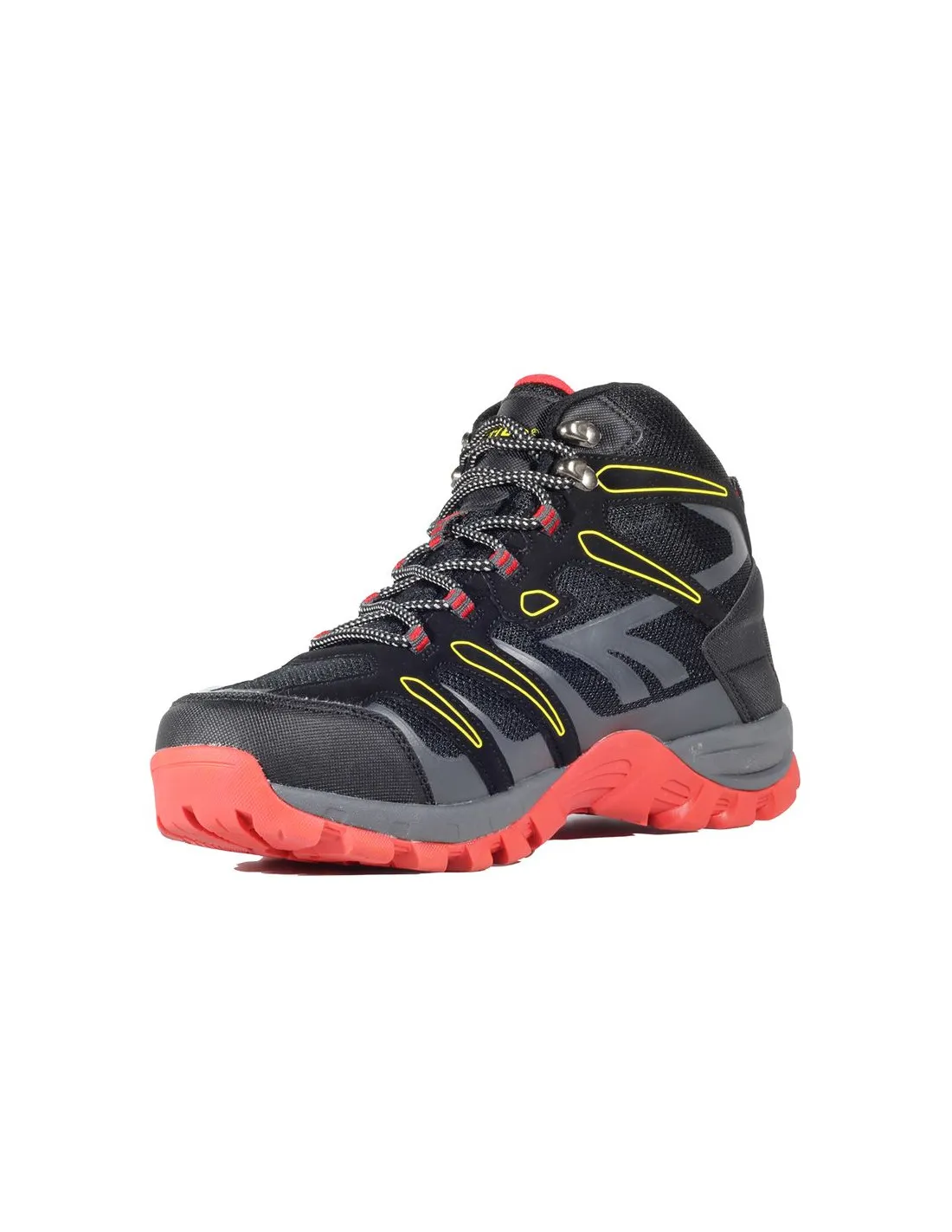 ZAPATILLAS DE MONTAñA HITECH MUFLON MID WP HOMBRE BLACK/MOLTEN LAVA/SPECTRA YELLOW