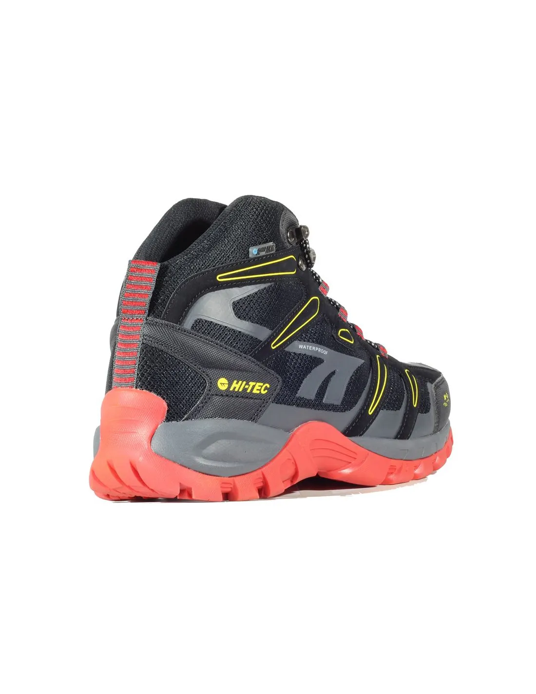 ZAPATILLAS DE MONTAñA HITECH MUFLON MID WP HOMBRE BLACK/MOLTEN LAVA/SPECTRA YELLOW