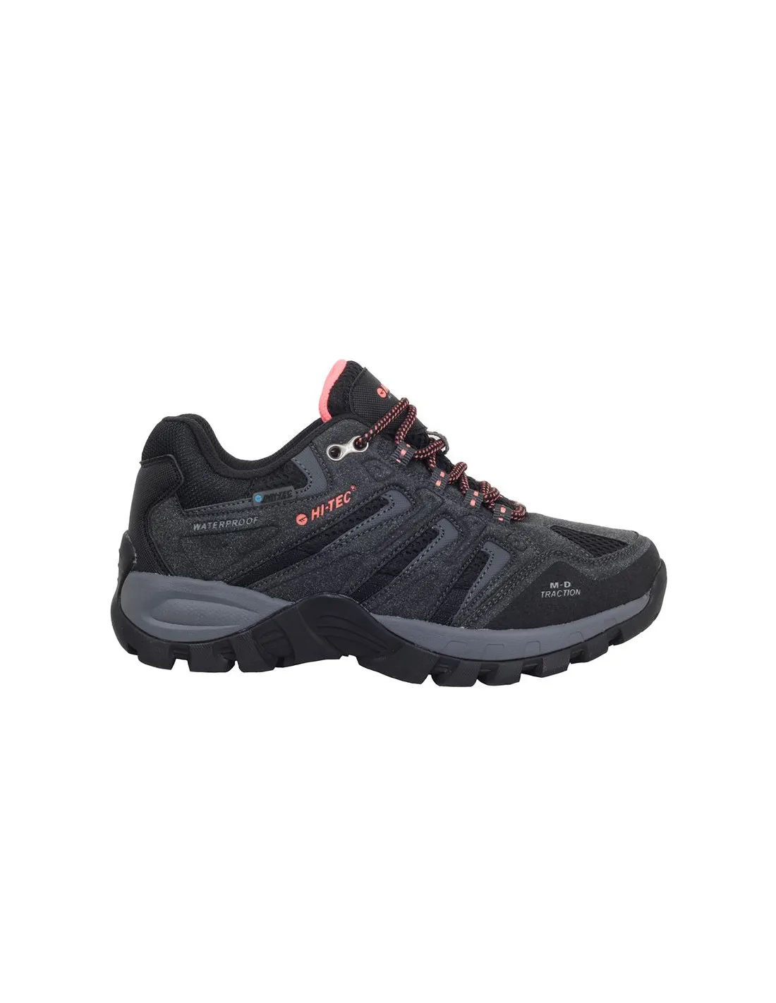 ZAPATILLAS DE MONTAñA HITECH TORCA LOW WP MUJER CHARCOAL/BLACK/GEORGIA PEACH