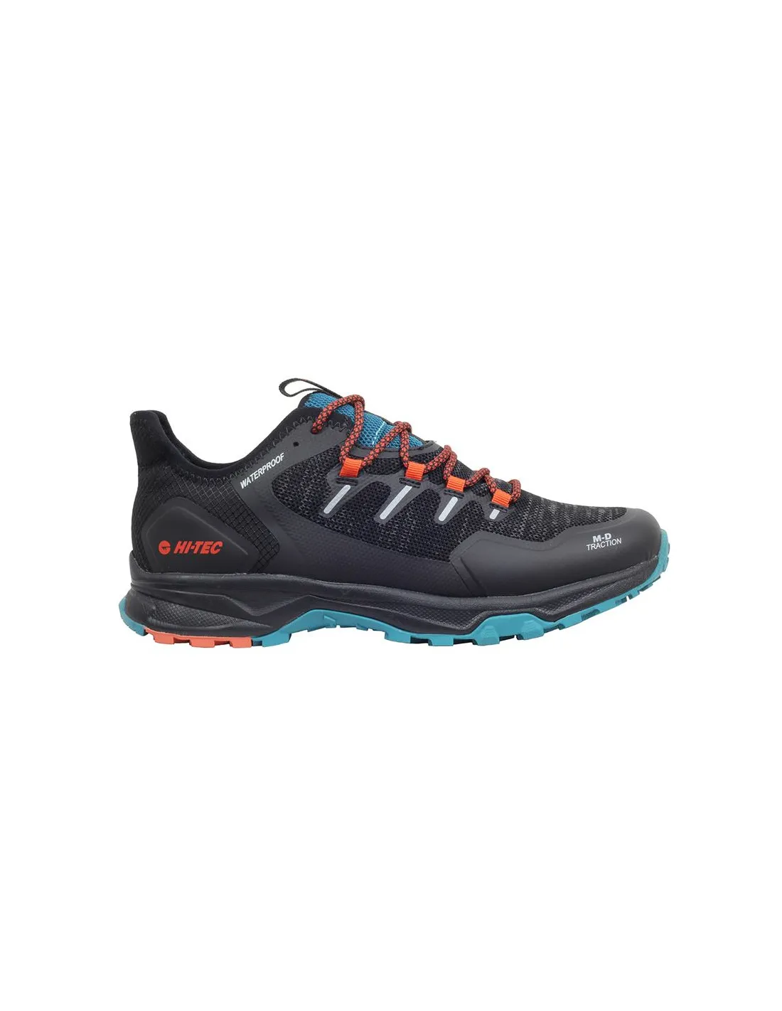 ZAPATILLAS DE MONTAñA HITECH TREK WP HOMBRE BLACK/ORANGE RUST/TURKISH TILE