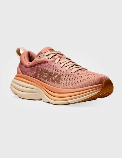 Zapatillas Hoka Bondi 8 rosas para mujer