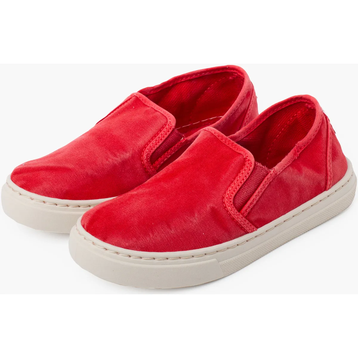 zapatillas lona lavada elástico lateral