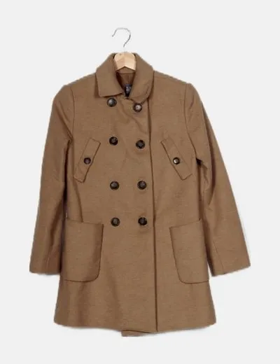Zara Abrigo marrón básico