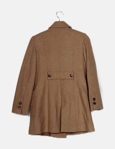 Zara Abrigo marrón básico
