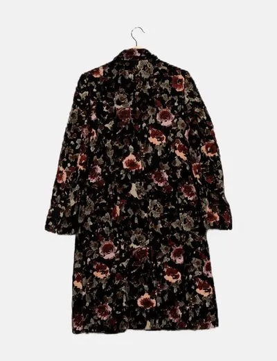Zara Abrigo negro jacquard