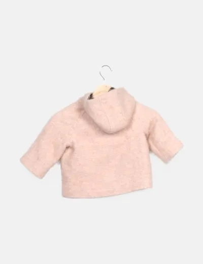 Zara Abrigo rosa texturizado